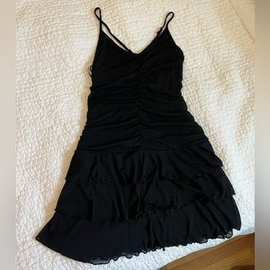 Wild Fable black mini ruffle dress